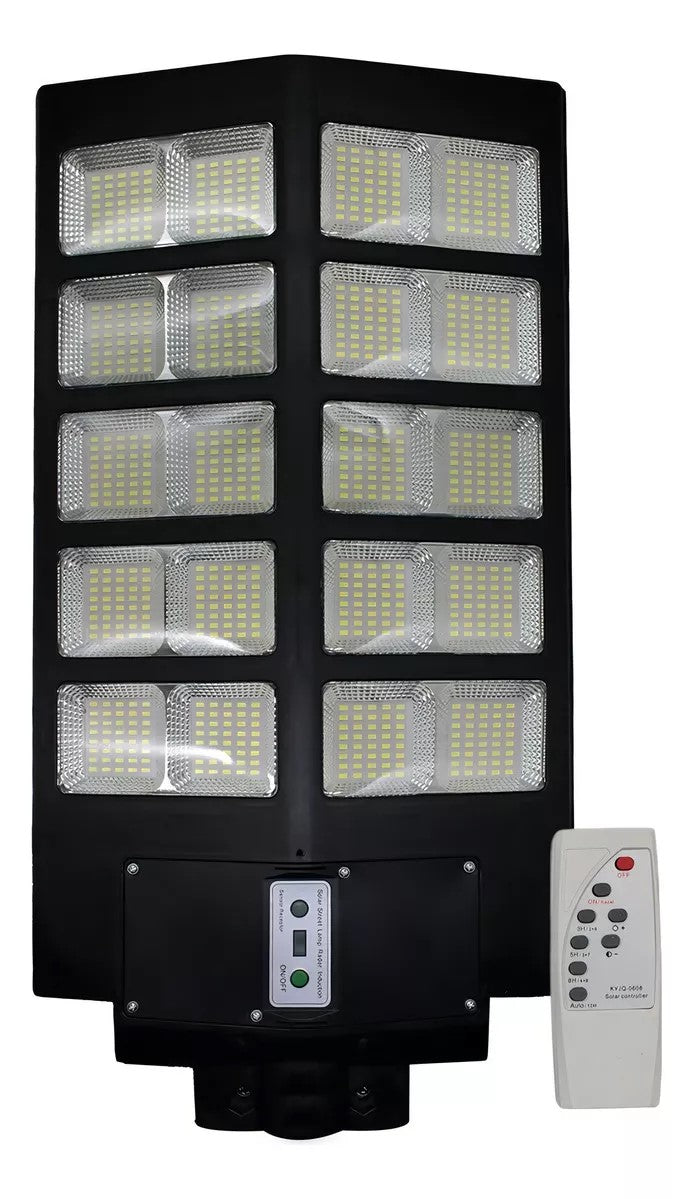 Luminária Solar Pública Poste Rua Led 1000w Com Sensor Cor Preto