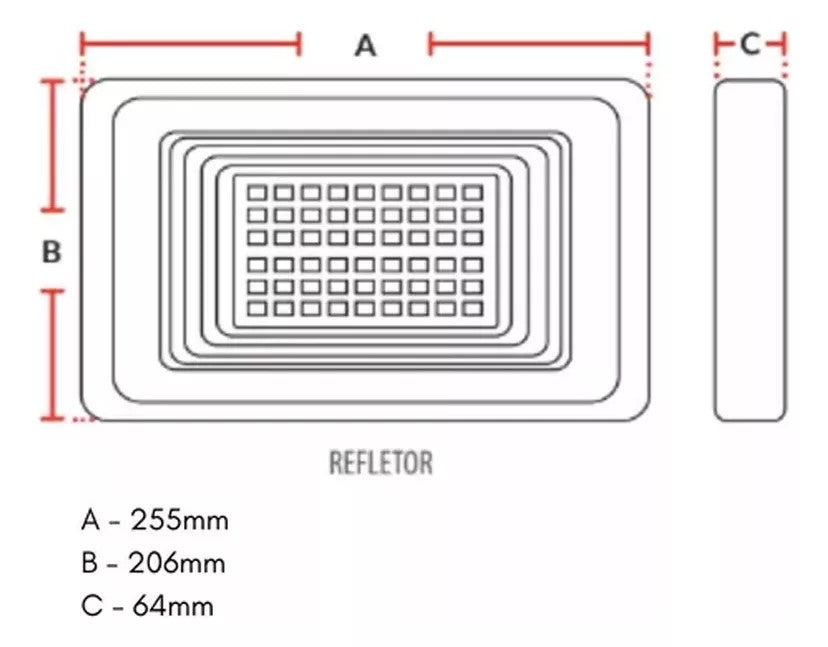 Refletor Led 60w Solar Sensor De Presença 6500k Avant Cor Da Luz Branco-frio