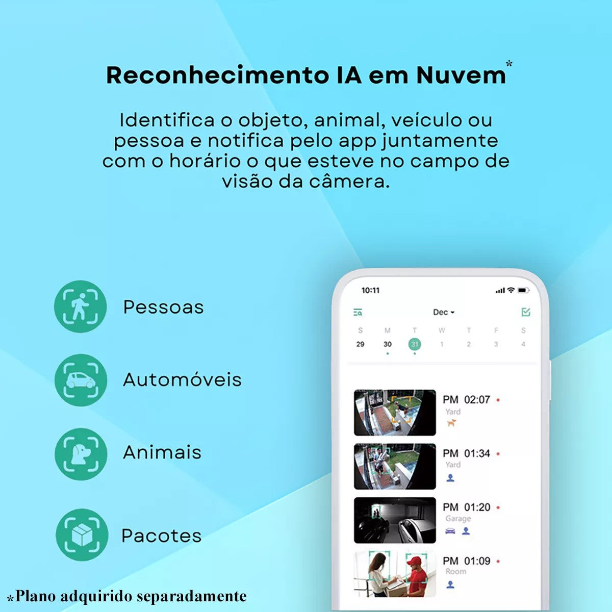 Câmera Inteligente Wifi Novadigital Externa Bateria Solar HD Nuvem IA IP Alexa APP Vico Home