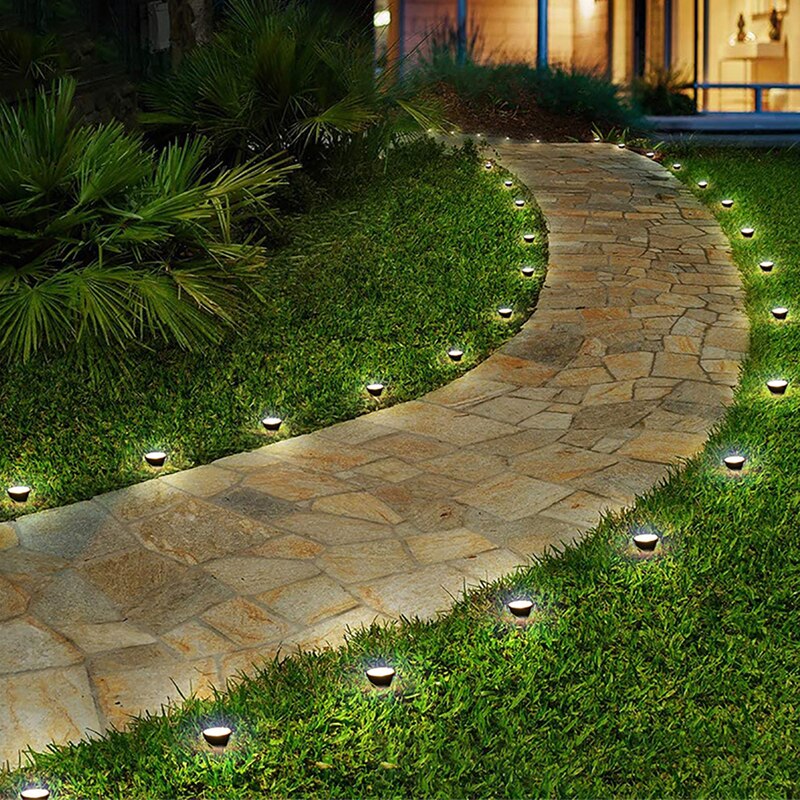 Iluminação Para Jardim Estilo Holofote Solar de 2 a 10 Leds