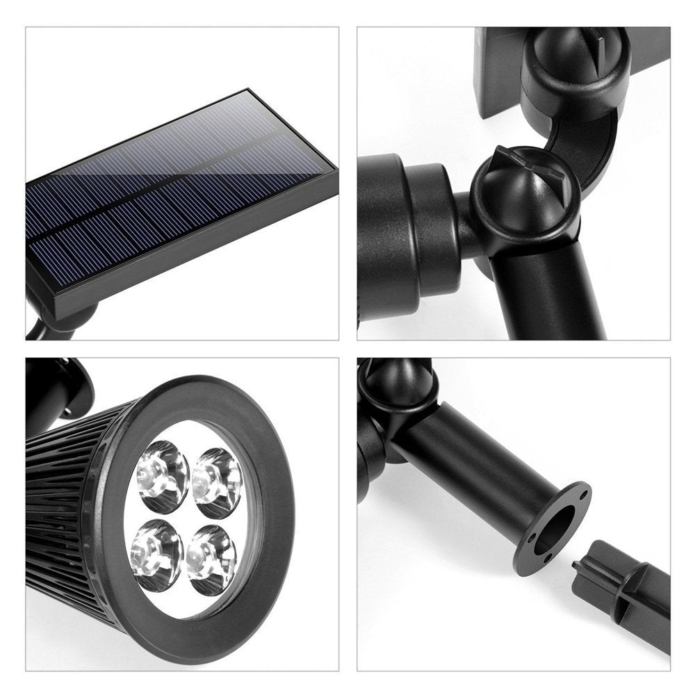 Iluminação Para Jardim Estilo Holofote Solar com Ângulo Ajustável
