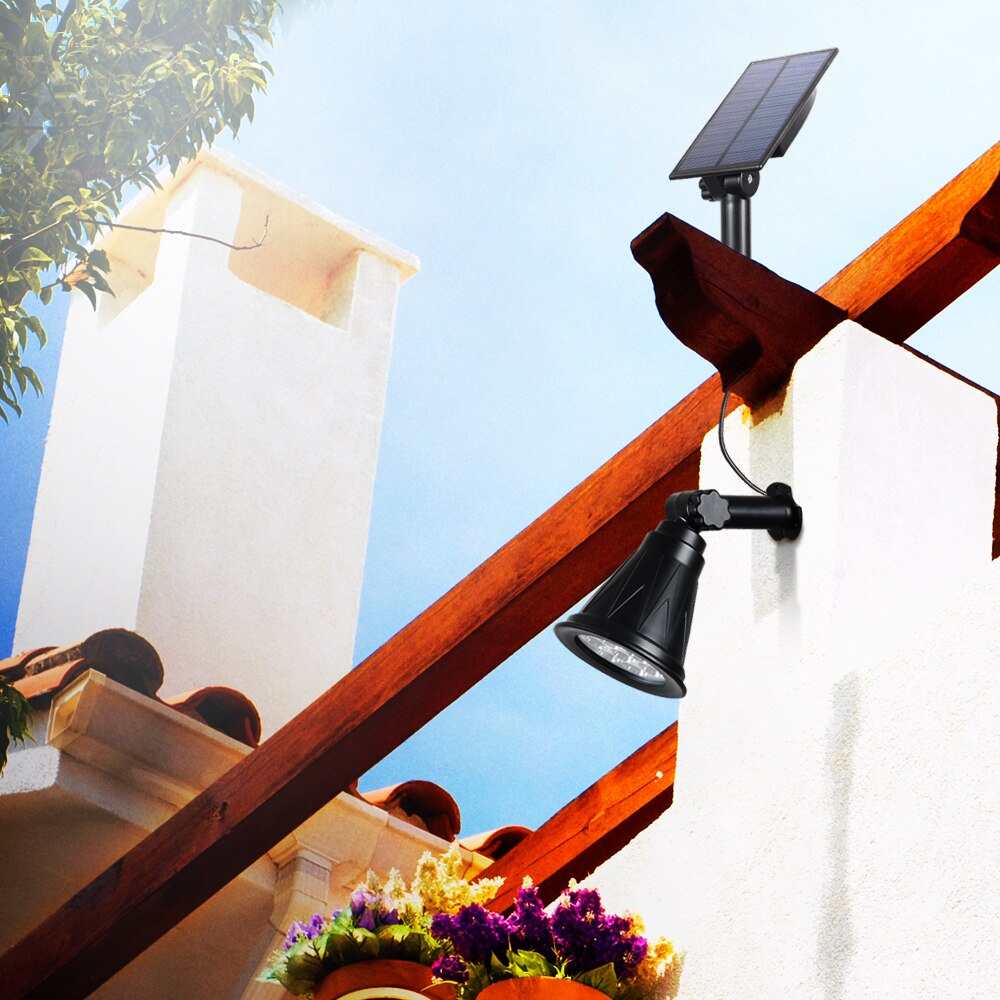 Iluminação Para Jardim Estilo Holofote de 7 Cores Solar com Ângulo Ajustável