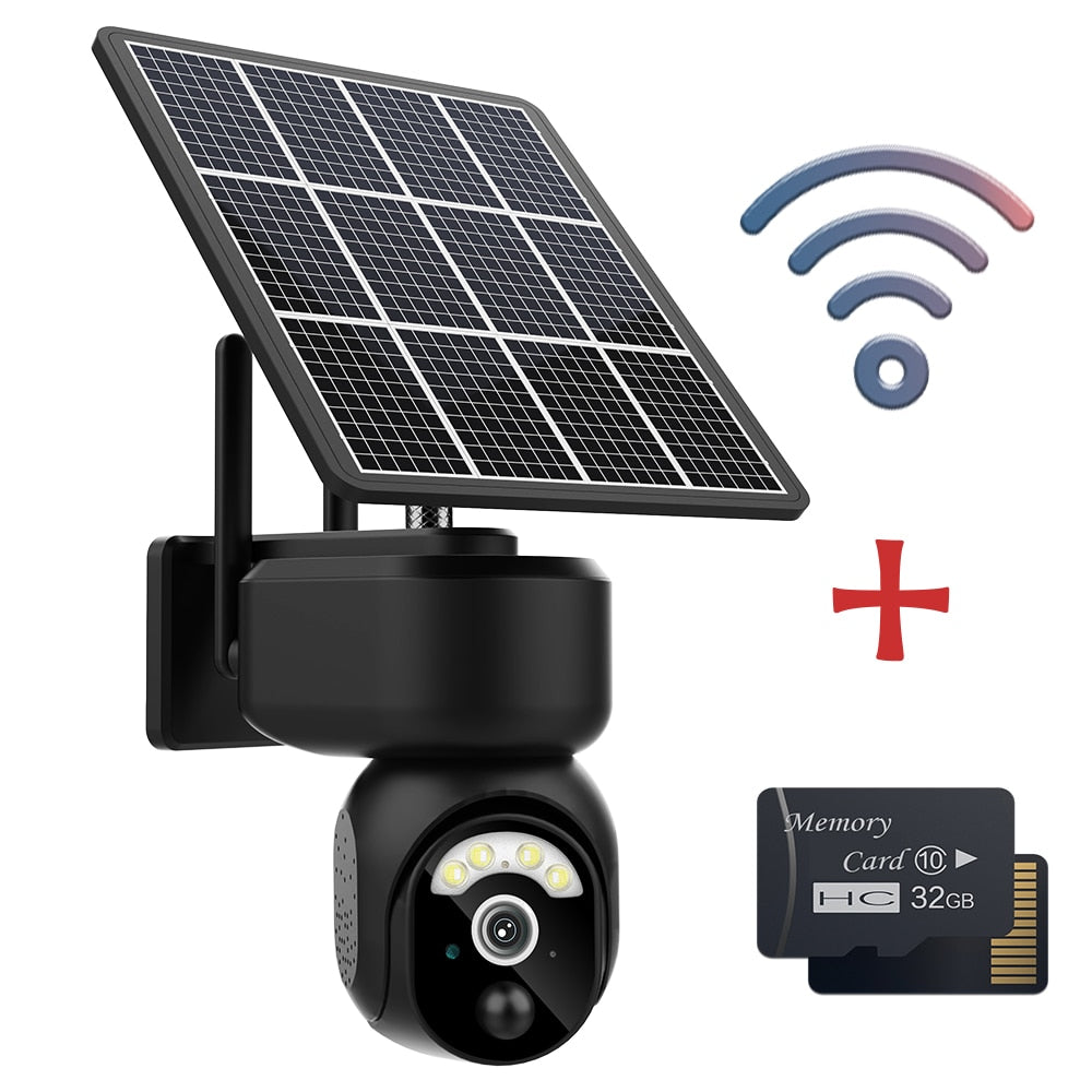Câmera de Segurança Painel Solar 10W, 4MP, 4G