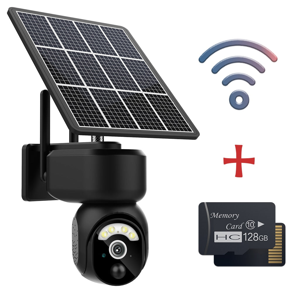 Câmera de Segurança Painel Solar 10W, 4MP, 4G