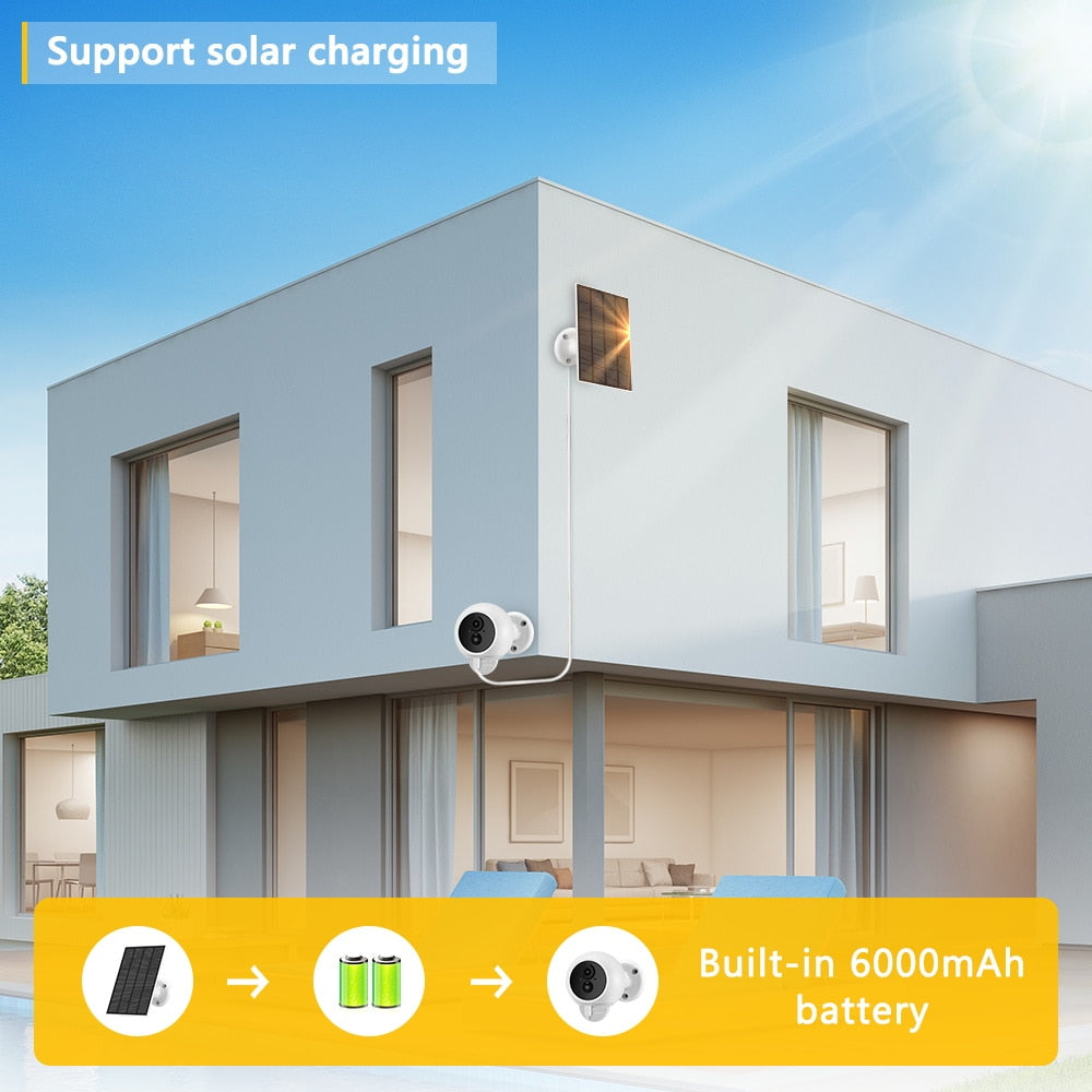 Câmera de Segurança Painel Solar 3mp/5mp