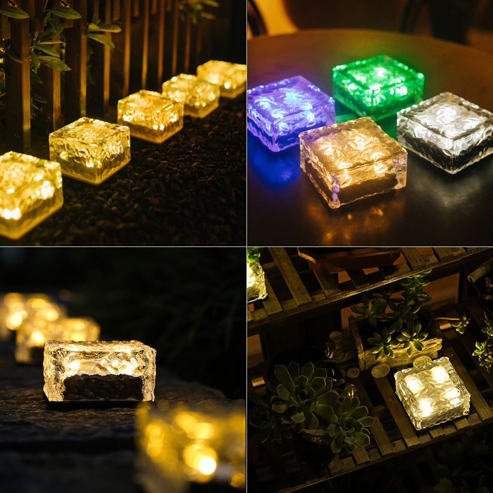 Iluminação de Jardim Estilo Cubo de Gelo