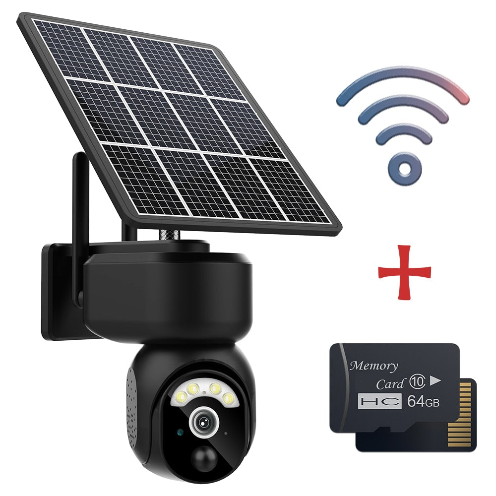 Câmera de Segurança Painel Solar 10W, 4MP, 4G