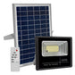 Refletor Solar Led Holofote 300w Placa Bateria Prova Dágua Carcaça Preto Luz Branco-frio