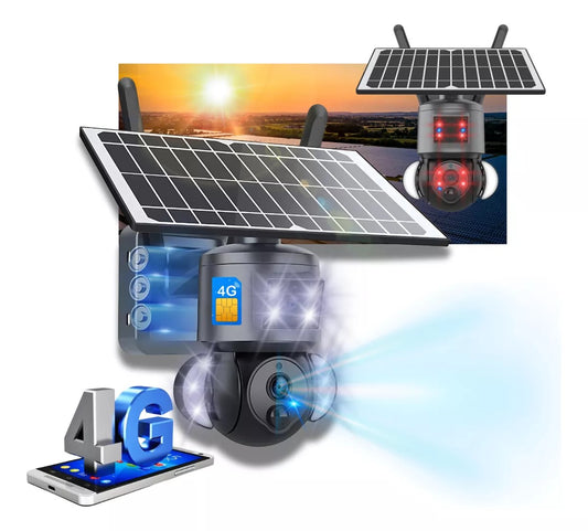 Câmera Energia Solar Wi-fi 5g C/ Chip 4g Monitorar Área Rural