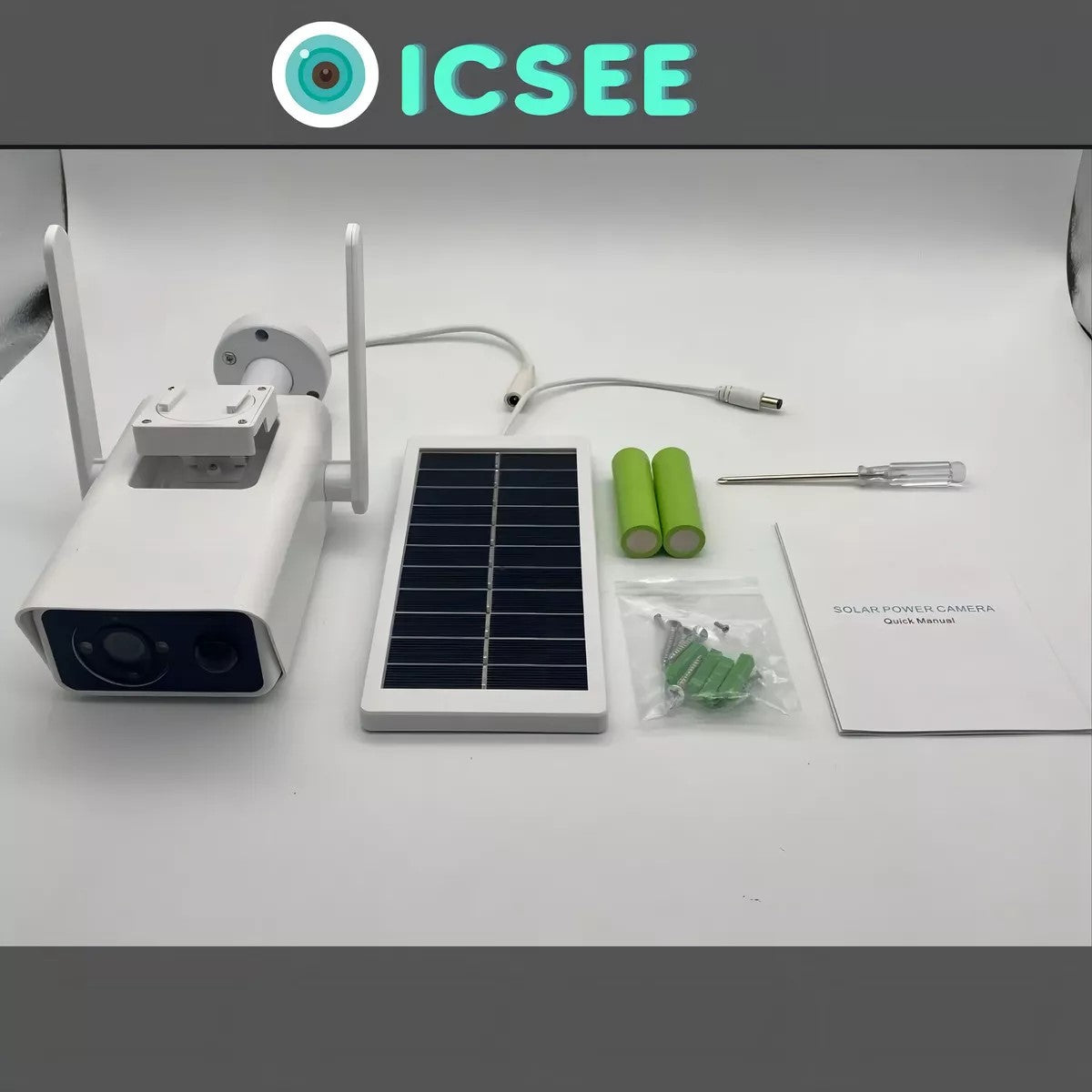 Câmera Ip Bullet Segurança Wifi Ip66 Energia Solar Full Hd Cor Branco