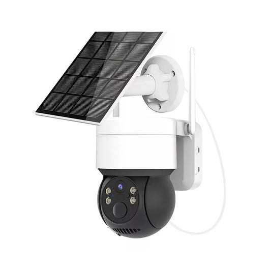 Câmera de segurança SMART CAMERA Speed Dome Solar Energia Solar com resolução 3MP - branco/preto