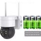 Kit 2 Câmera Segurança Externa E Interna Wifi Placa Solar Hd