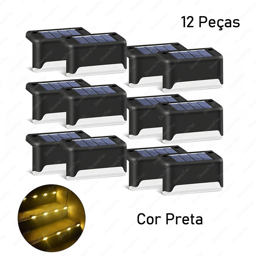 Iluminação Solar Decorativa Para Escadas