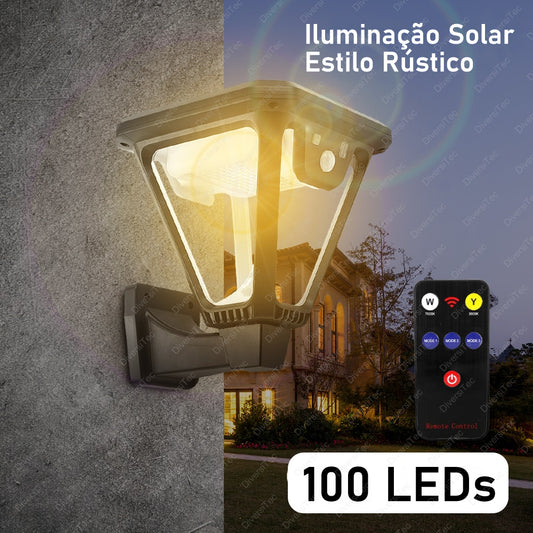 Iluminação Solar Estilo Rústico