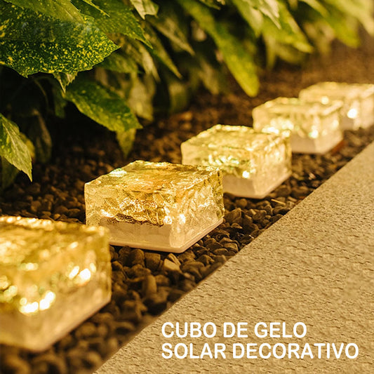 Iluminação de Jardim Estilo Cubo de Gelo