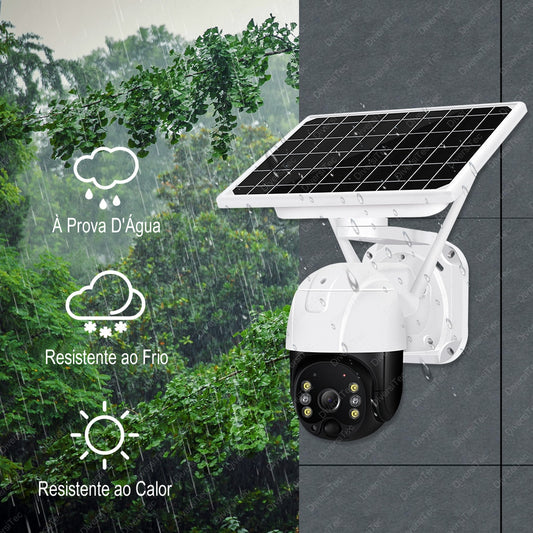 Câmera de Segurança Painel Solar 5mp 4G