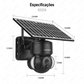 Câmera de Segurança Painel Solar Com Iluminação Própria